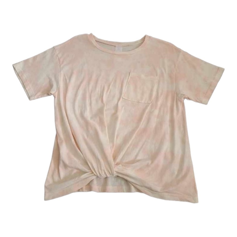 NORDSTROM Front Knot Pink Tie Dye T-Shirt Size XL